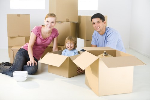 Packing boxes and household items ready for a move in Yeading