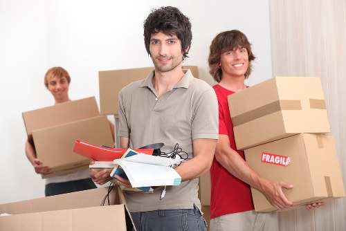 Example moving job in Yeading showing apartment furniture and boxes