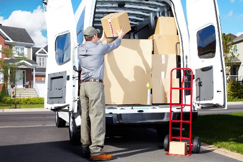 Checklist and packed boxes prepared for a man with van removal in Yeading