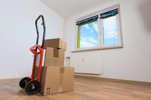 Loading commercial items for transport in Yeading